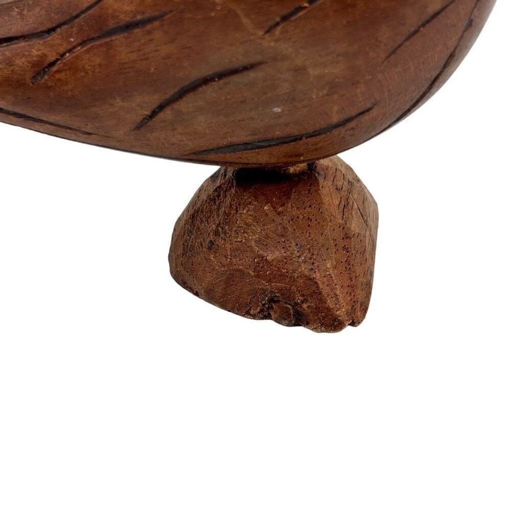 ‎Vintage Hand Carved Wooden Bird Figurine - Picture 6 of 9